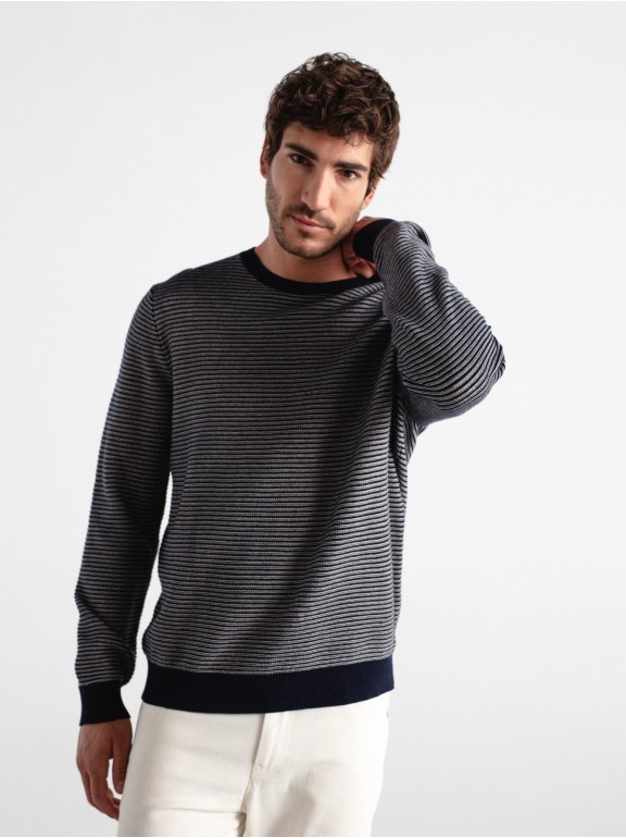 Jersey estructura con rayas