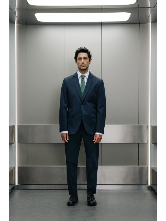 Pantalón traje slim fit liso