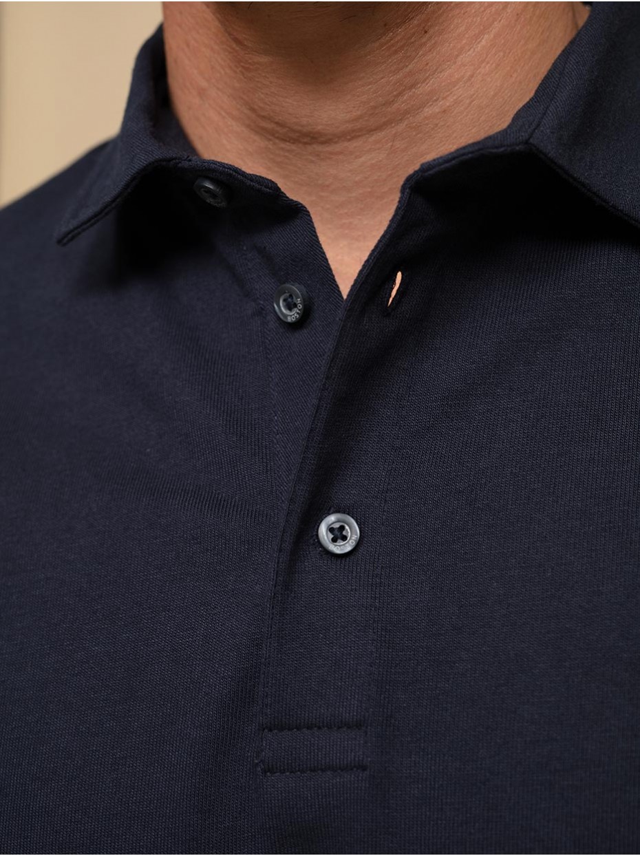 Polo liso Tallas S Color Azul marino