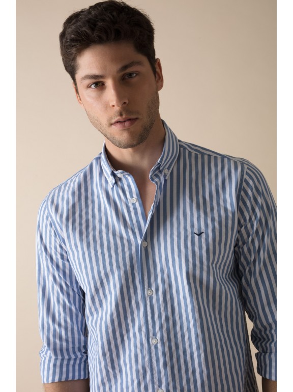 Camisa Manga Larga Hombre Camisa Oxford SILBON Para Hombre Manga