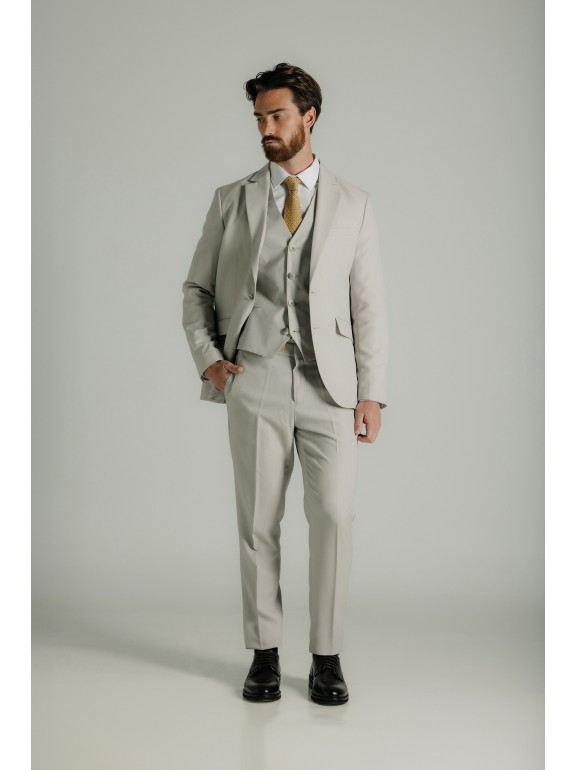 Pantalón de traje falso liso