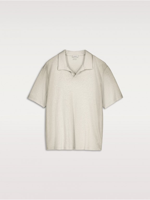 Polo lino manga corta