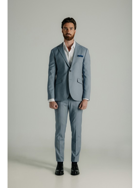 Pantalón traje falso liso
