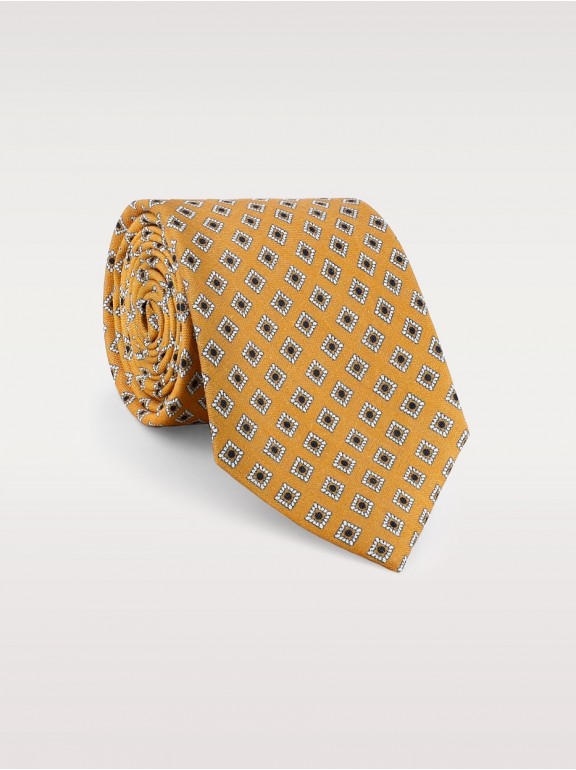 Corbata 100% lino cuadros