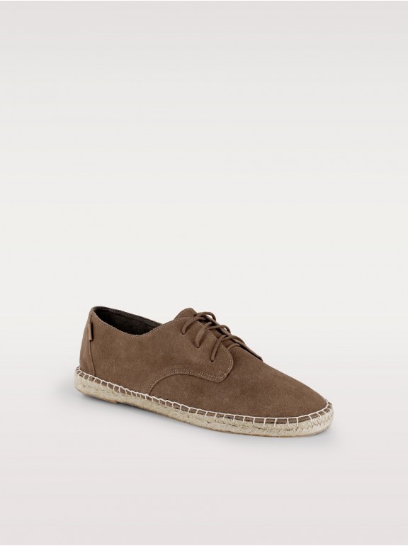 Alpargata piel cordones